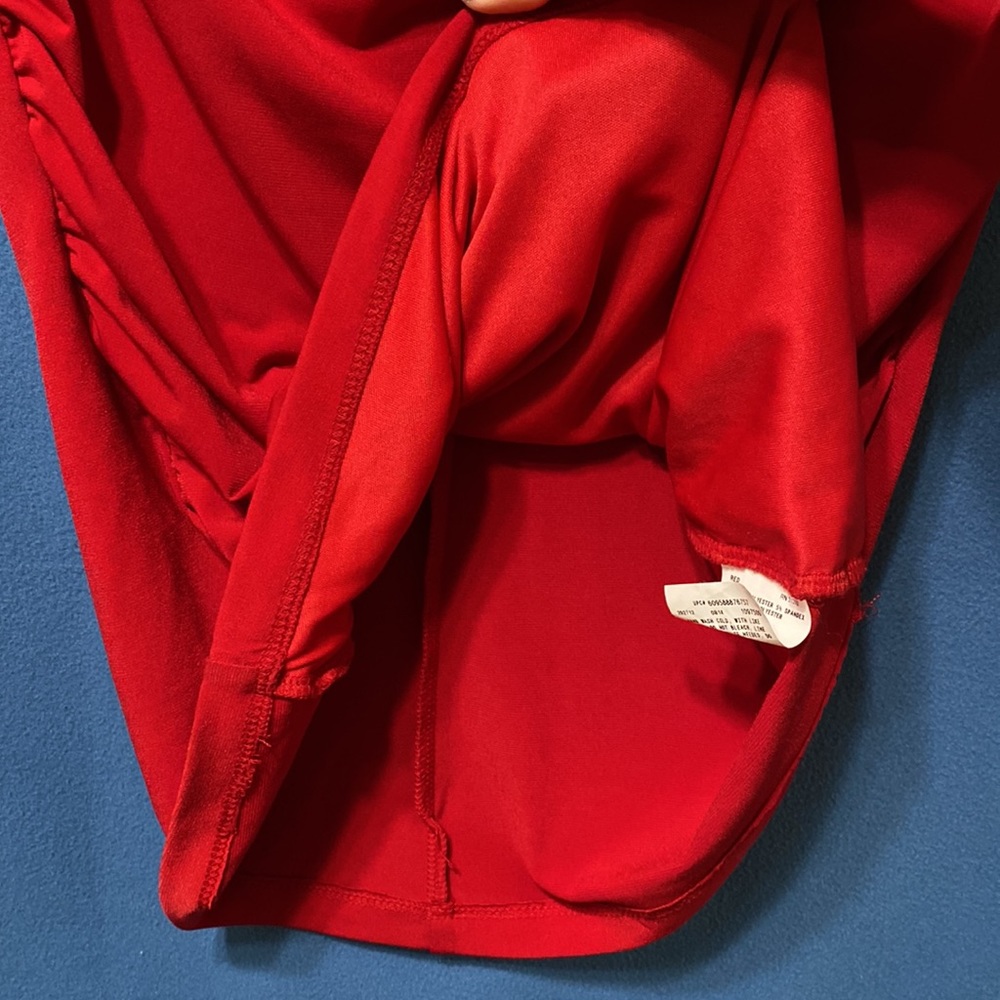 Very beautiful red blouse with open back by BCC size M used - Picture 11 of 12